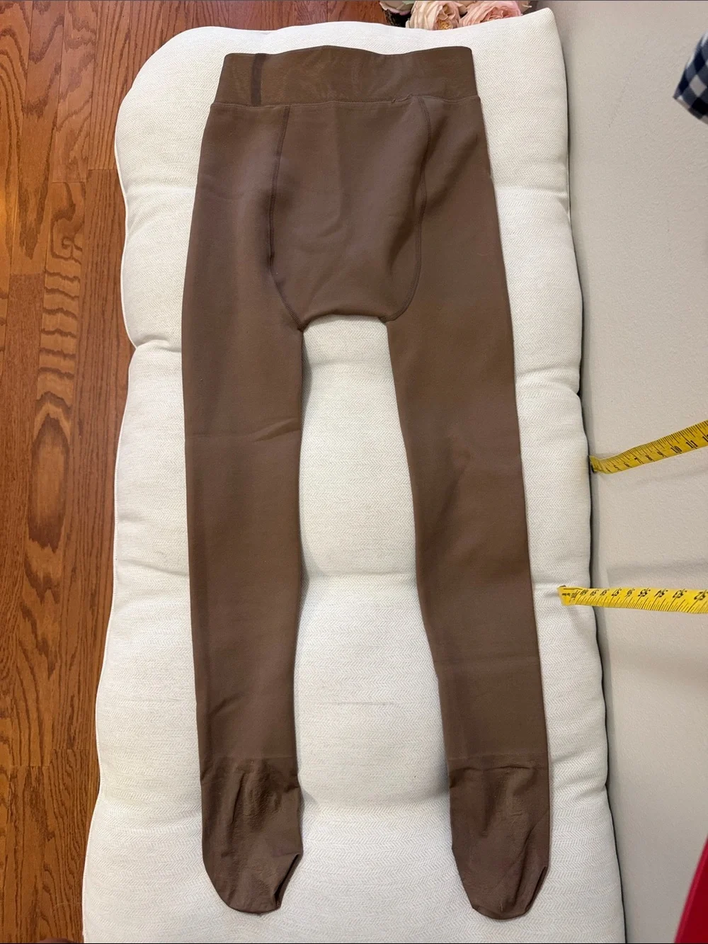 Brown Footed Flannel Lined Tights for Women - Smooth Stretch Hosiery